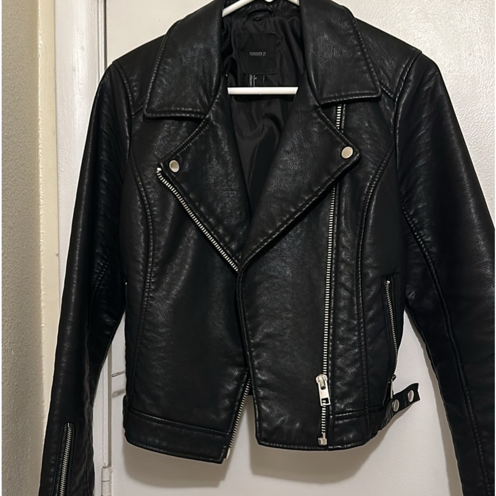 Faux leather jacket